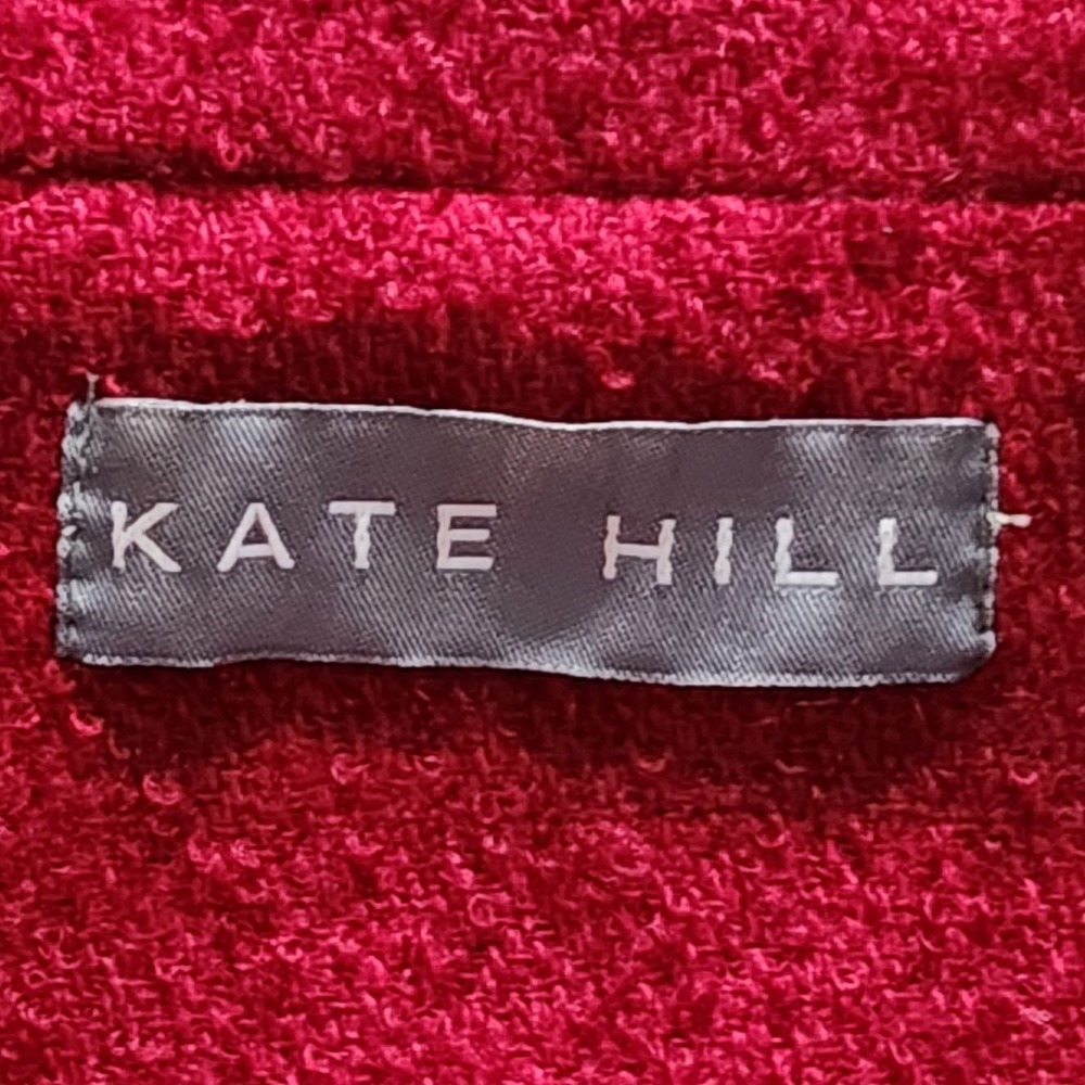 Wool Blend Blazer Kate‎ Hill Size 12 Red Career Classic Vintage Style Pockets - Picture 9 of 10